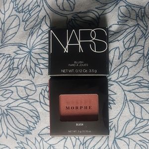 Morphe blush in Spirit and Nars blush in Orgasm